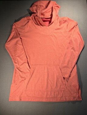 Duluth Trading Co. Women's Long Sleeve Hooded Pullover Sweatshirt, Medium, Coral